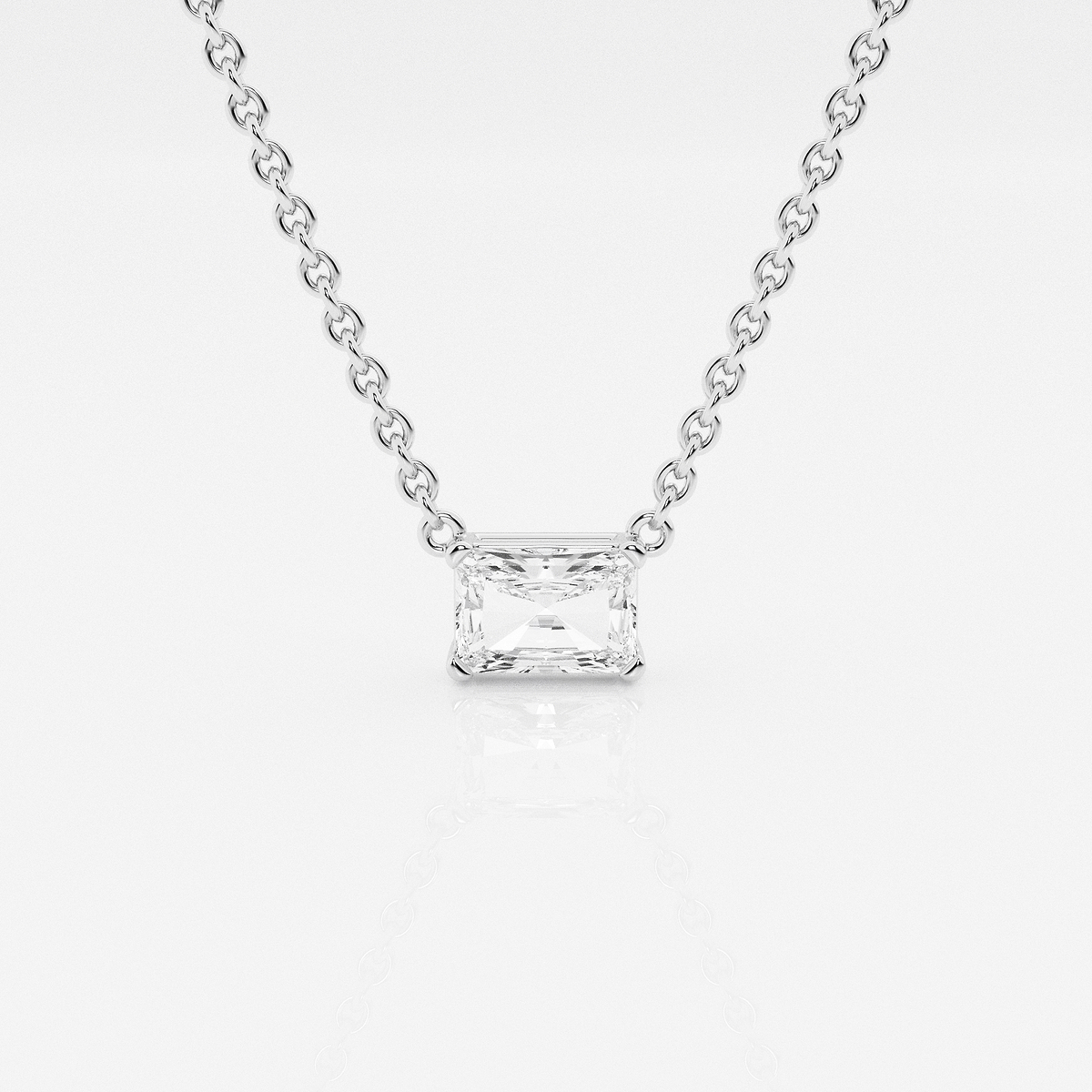 näas Ethereal 1/2 ctw Radiant Lab Grown Diamond Solitaire Pendant with Adjustable Chain