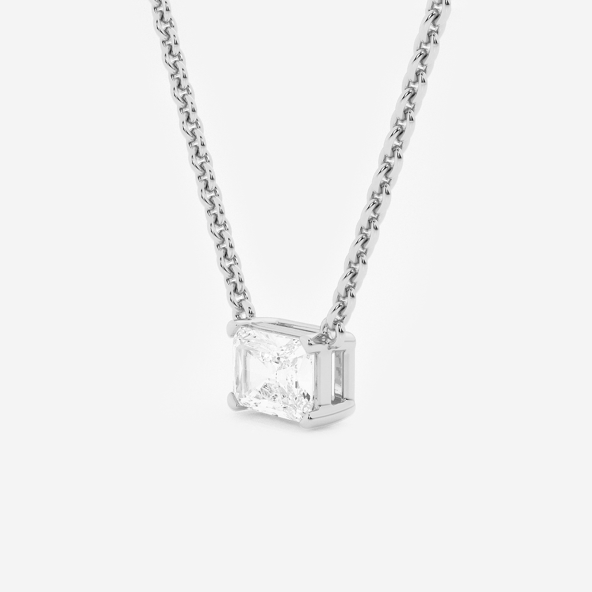 Additional Image 1 for  näas Ethereal 1/2 ctw Radiant Lab Grown Diamond Solitaire Pendant with Adjustable Chain