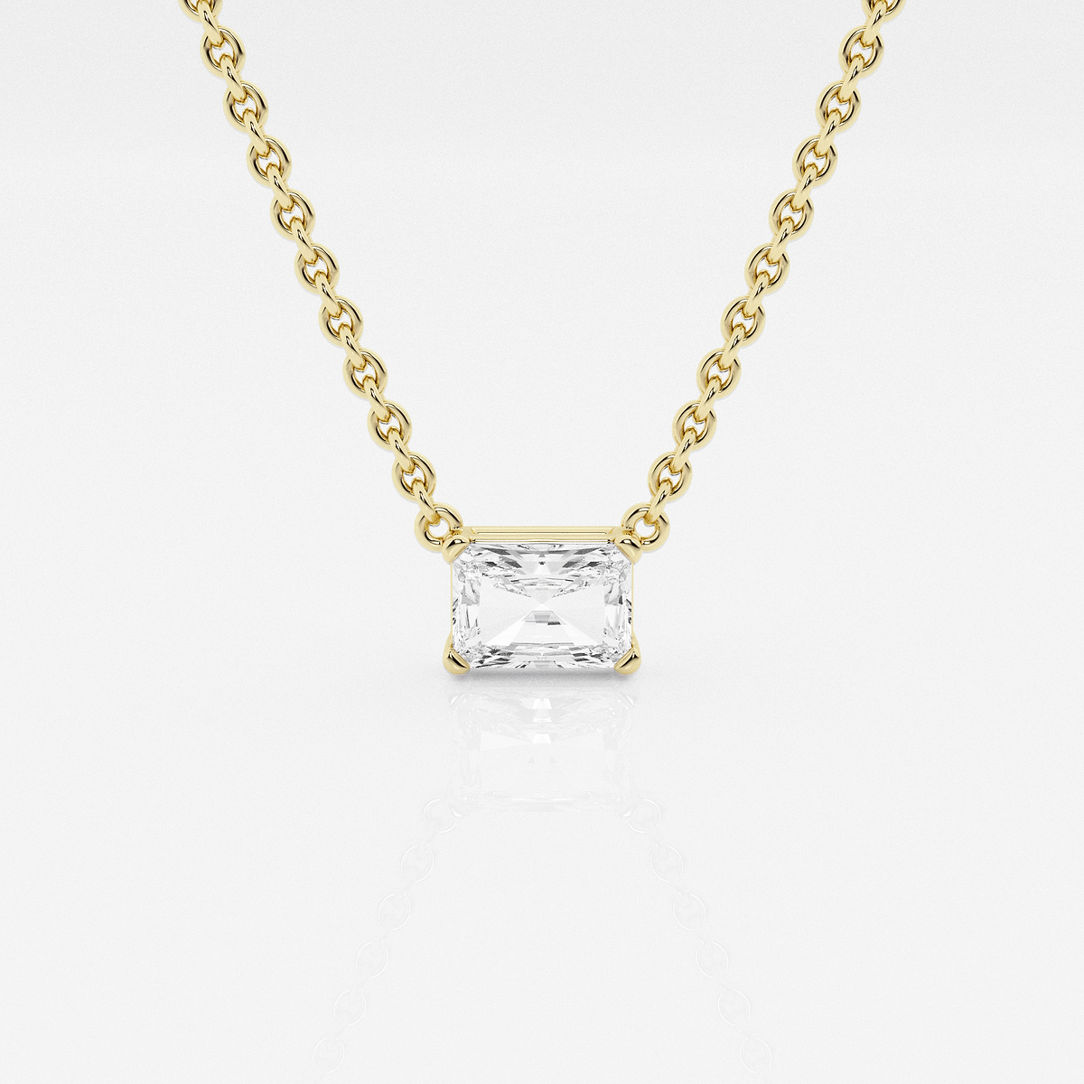 näas Ethereal 1/2 ctw Radiant Lab Grown Diamond Solitaire Pendant with Adjustable Chain