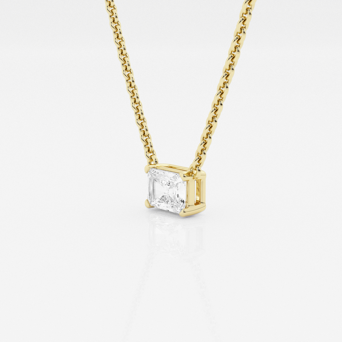 Additional Image 1 for  näas Ethereal 1/2 ctw Radiant Lab Grown Diamond Solitaire Pendant with Adjustable Chain