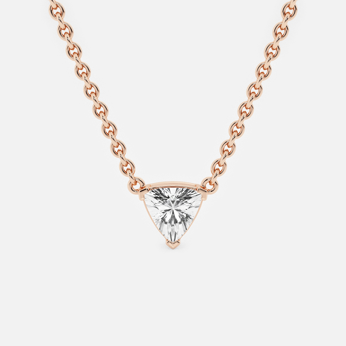 näas Ethereal 1/2 ctw Trillion Lab Grown Diamond Solitaire Pendant with Adjustable Chain