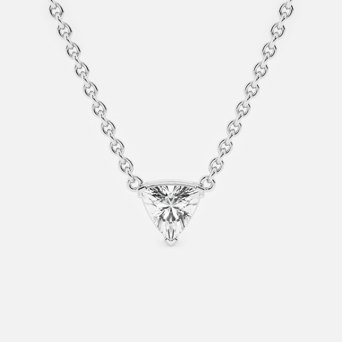 näas Ethereal 1/2 ctw Trillion Lab Grown Diamond Solitaire Pendant with Adjustable Chain