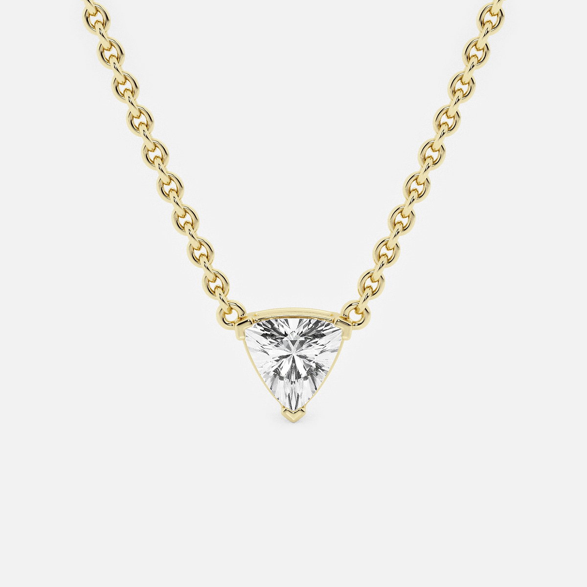 näas Ethereal 1/2 ctw Trillion Lab Grown Diamond Solitaire Pendant with Adjustable Chain