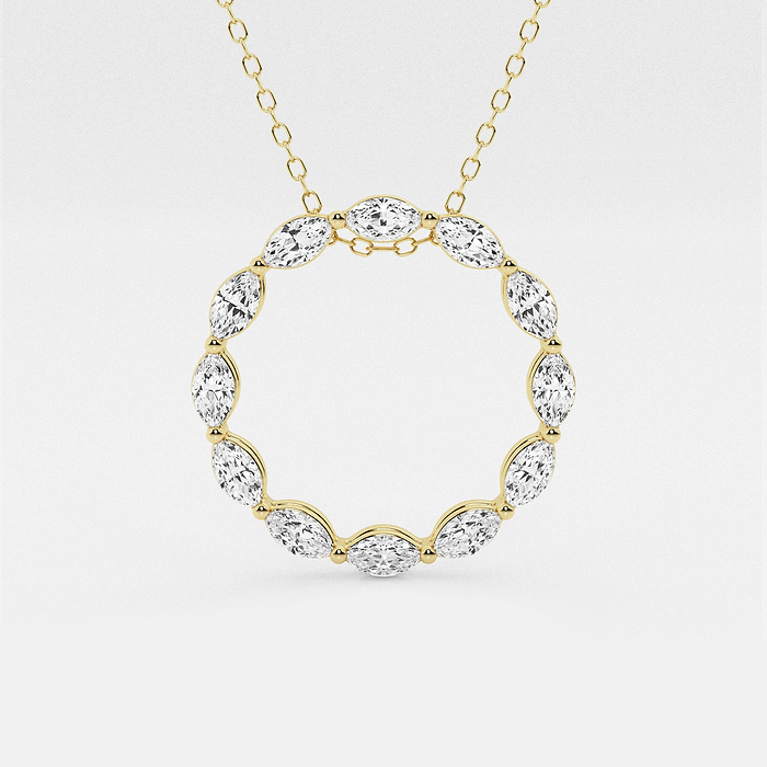 セレクト⑰ lun 1 ctw Round Lab Grown Diamond Circle Fashion Pendant with
