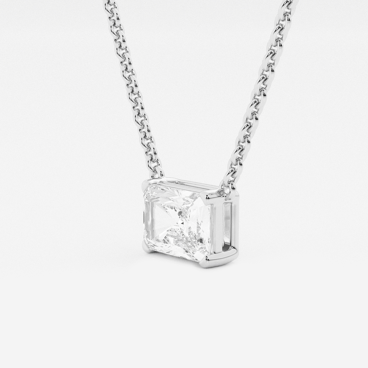 Additional Image 1 for  näas Ethereal 1 ctw Radiant Lab Grown Diamond Solitaire Pendant with Adjustable Chain