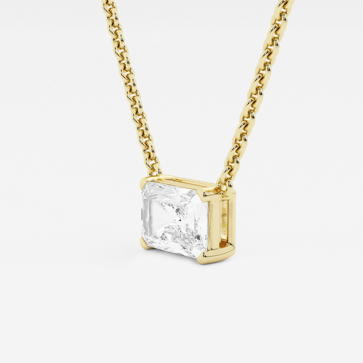 Additional Image 1 for  näas Ethereal 1 ctw Radiant Lab Grown Diamond Solitaire Pendant with Adjustable Chain