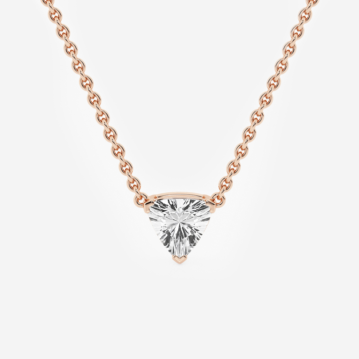 näas Ethereal 1 ctw Trillion Lab Grown Diamond Solitaire Pendant with Adjustable Chain