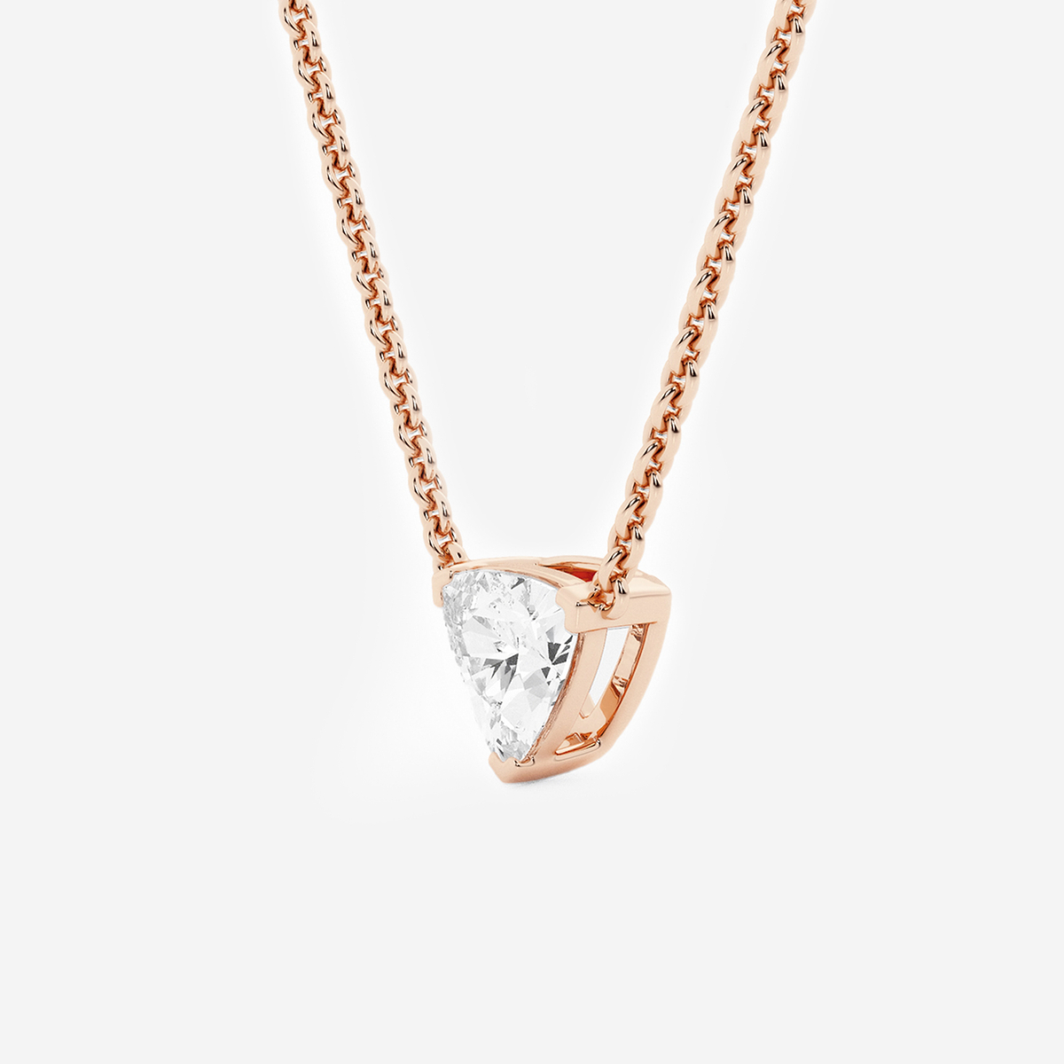 Additional Image 1 for  näas Ethereal 1 ctw Trillion Lab Grown Diamond Solitaire Pendant with Adjustable Chain