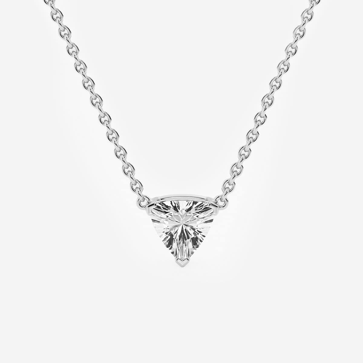 näas Ethereal 1 ctw Trillion Lab Grown Diamond Solitaire Pendant with Adjustable Chain