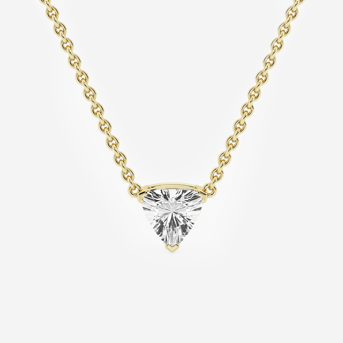 näas Ethereal 1 ctw Trillion Lab Grown Diamond Solitaire Pendant with Adjustable Chain