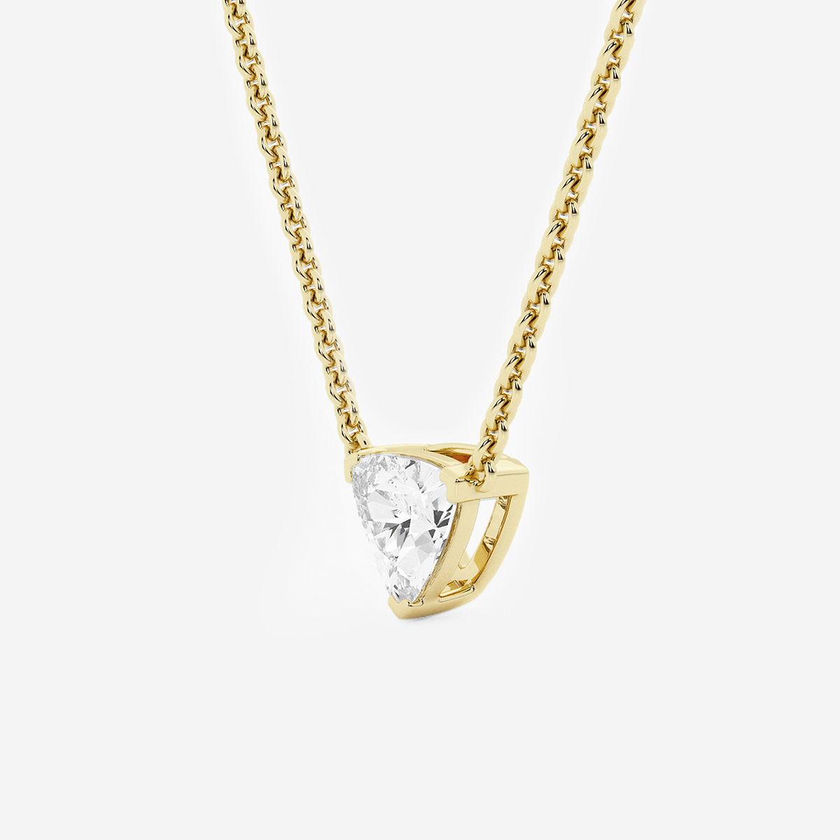 Additional Image 1 for  näas Ethereal 1 ctw Trillion Lab Grown Diamond Solitaire Pendant with Adjustable Chain