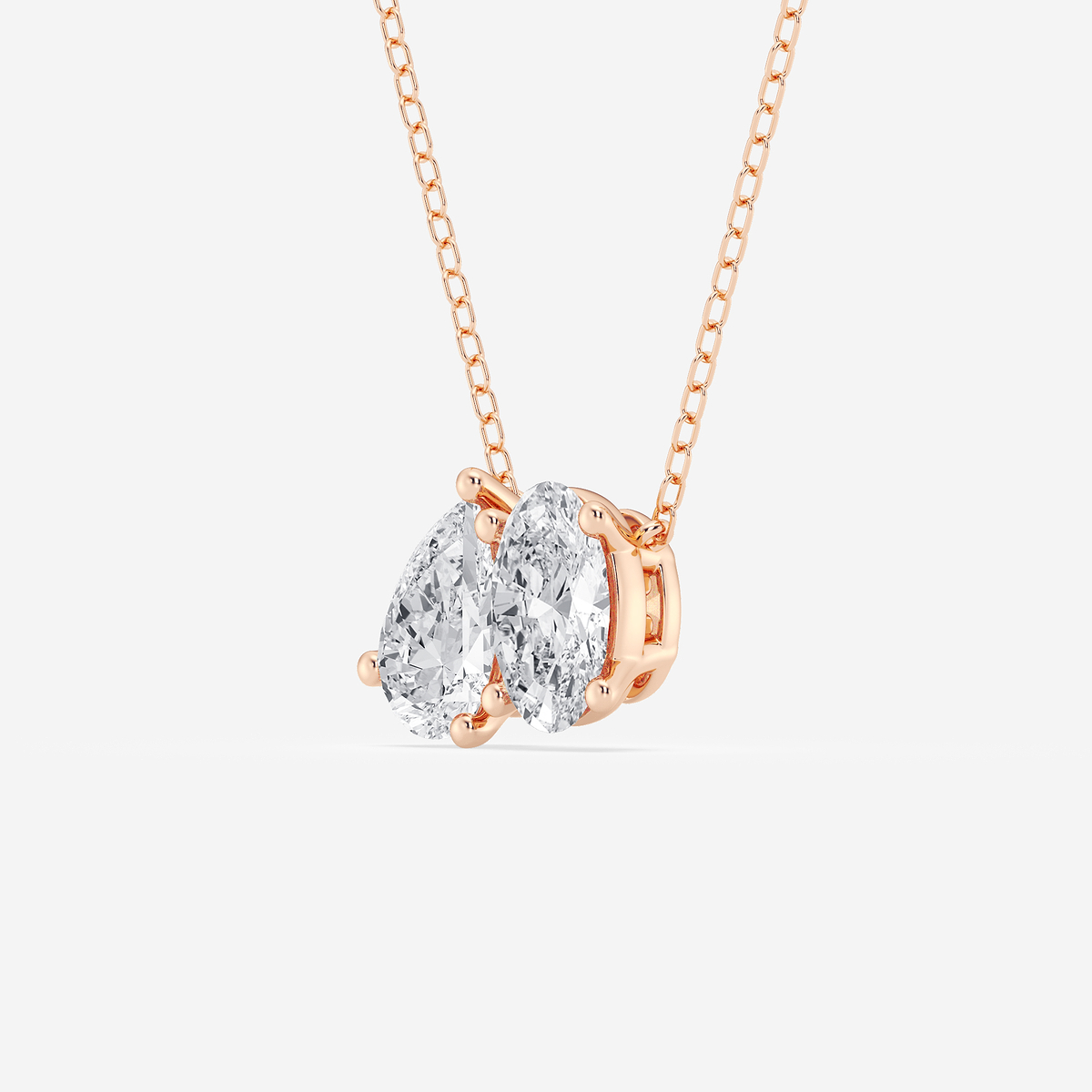 Additional Image 1 for  2 ctw Toi Et Moi Oval and Pear Pendant