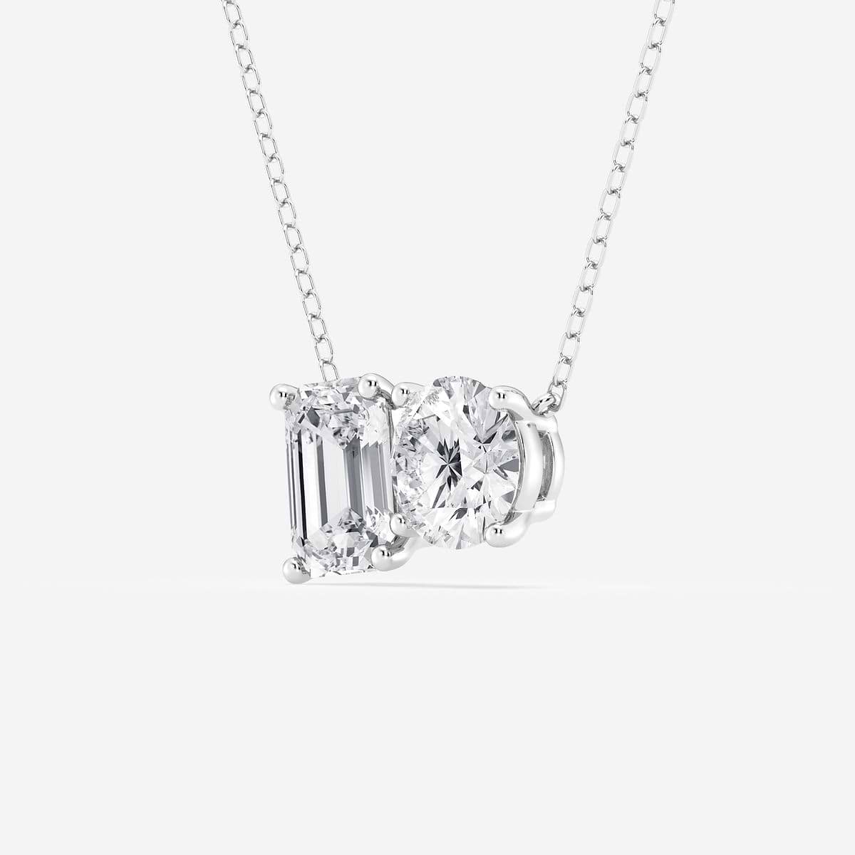 A&G pendant 2点セット Two-Tone Linked Diamond Circles Pendant – Continental