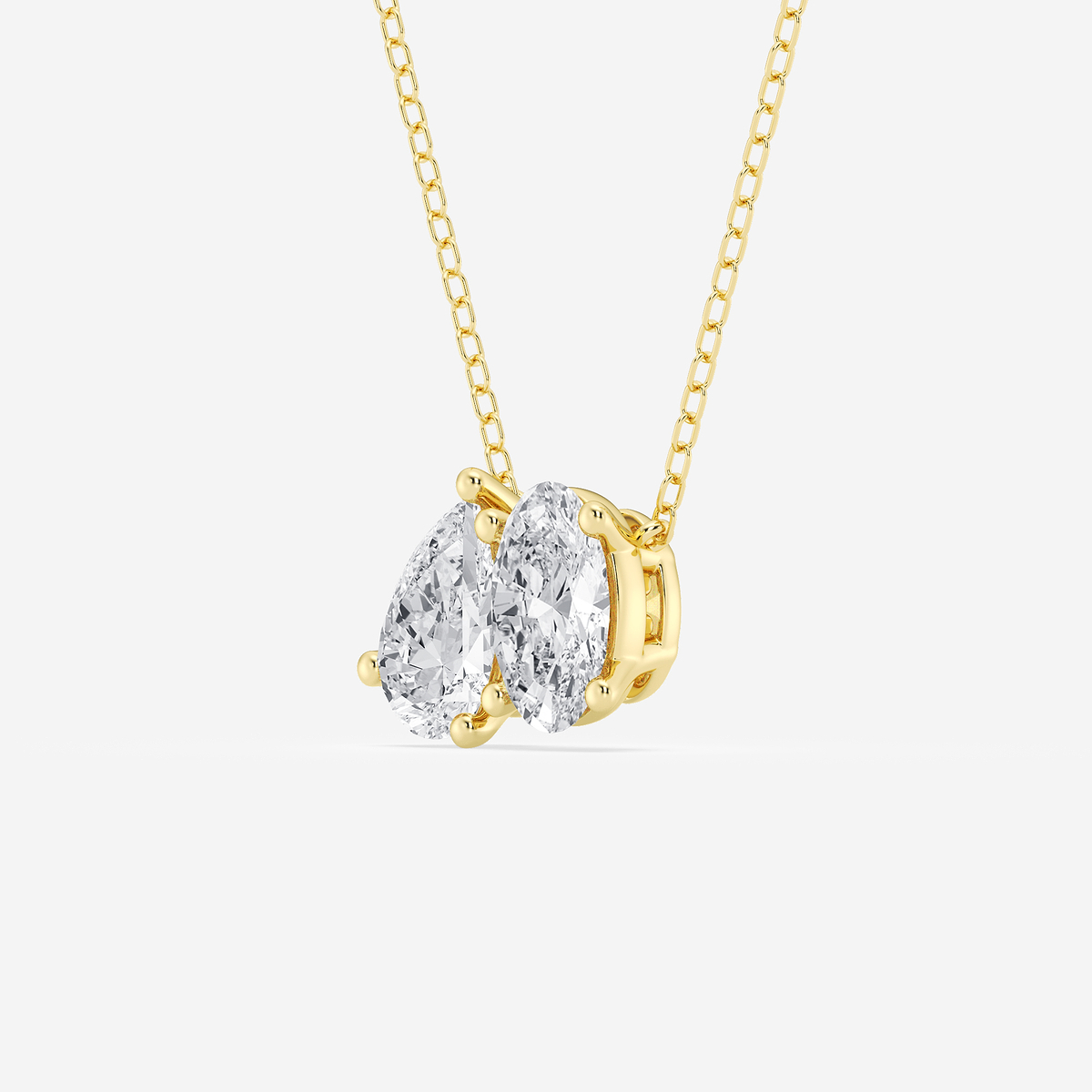 Additional Image 1 for  2 ctw Toi Et Moi Oval and Pear Pendant