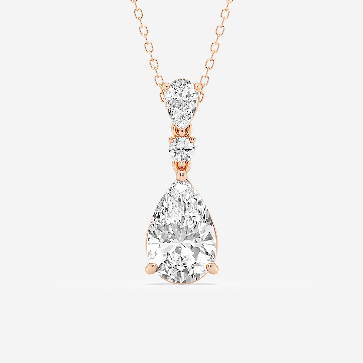 4 ctw Pear Lab Grown Diamond Hinged Pendant