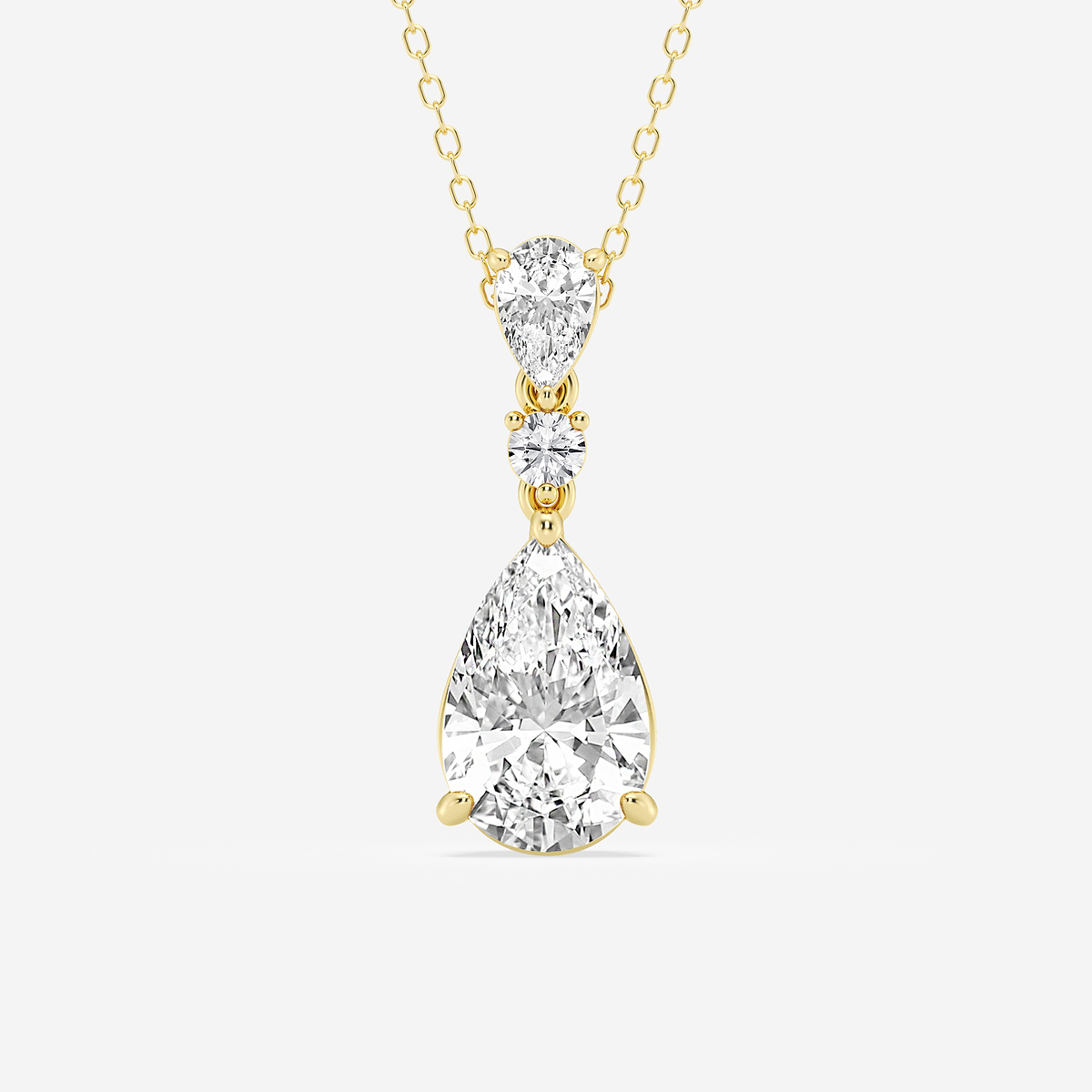 4 ctw Pear Lab Grown Diamond Hinged Pendant