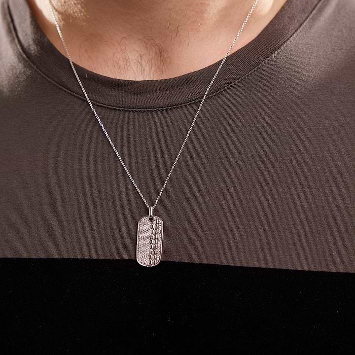 Dog Tag Round Fashion Pendant