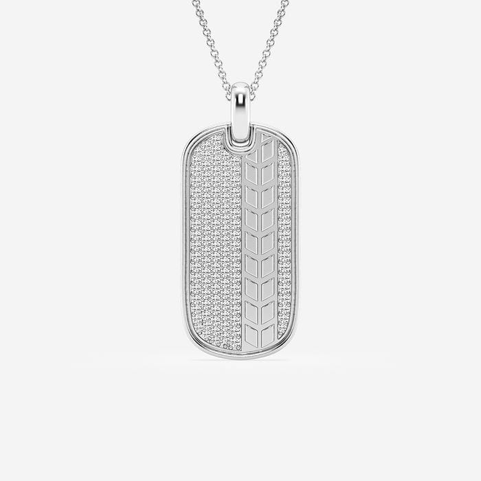 Dog Tag Round Fashion Pendant