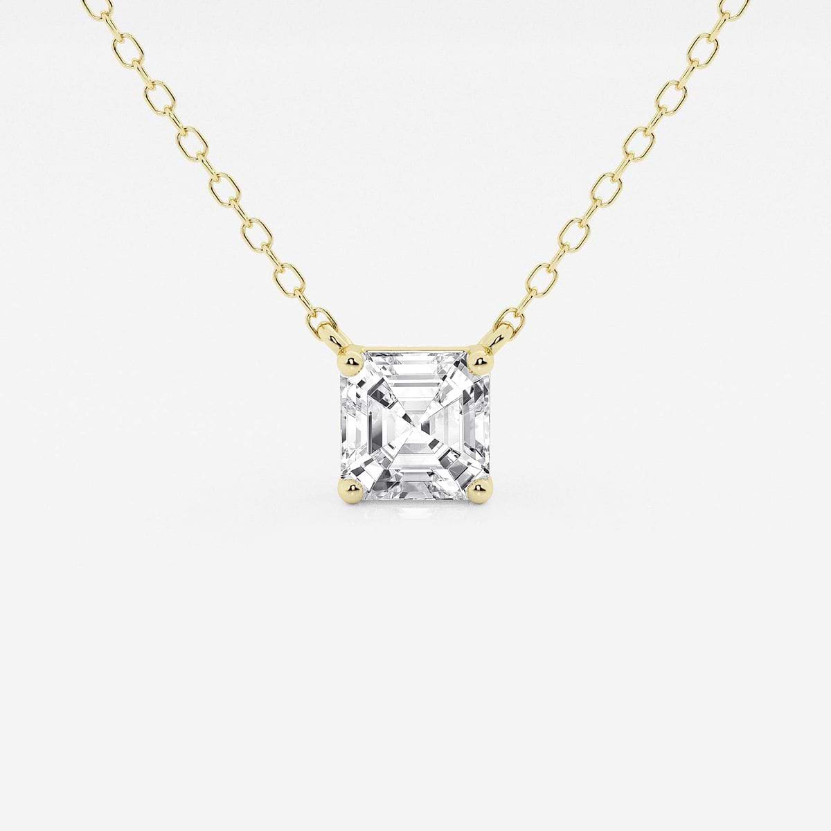 1 ctw Asscher Lab Grown Diamond Solitaire Pendant