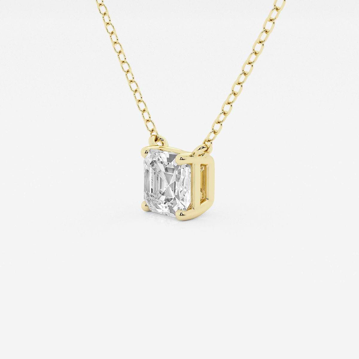 Additional Image 1 for  1 ctw Asscher Lab Grown Diamond Solitaire Pendant