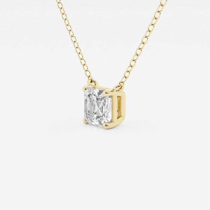 Asscher Solitaire Pendant