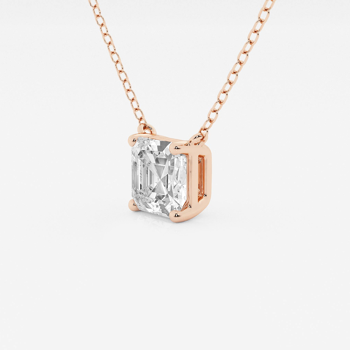 Additional Image 1 for  1 1/2 ctw Asscher Lab Grown Diamond Solitaire Pendant
