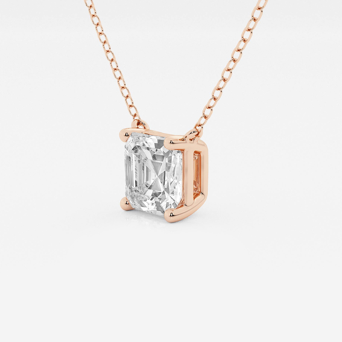 Additional Image 1 for  2 ctw Asscher Lab Grown Diamond Solitaire Pendant