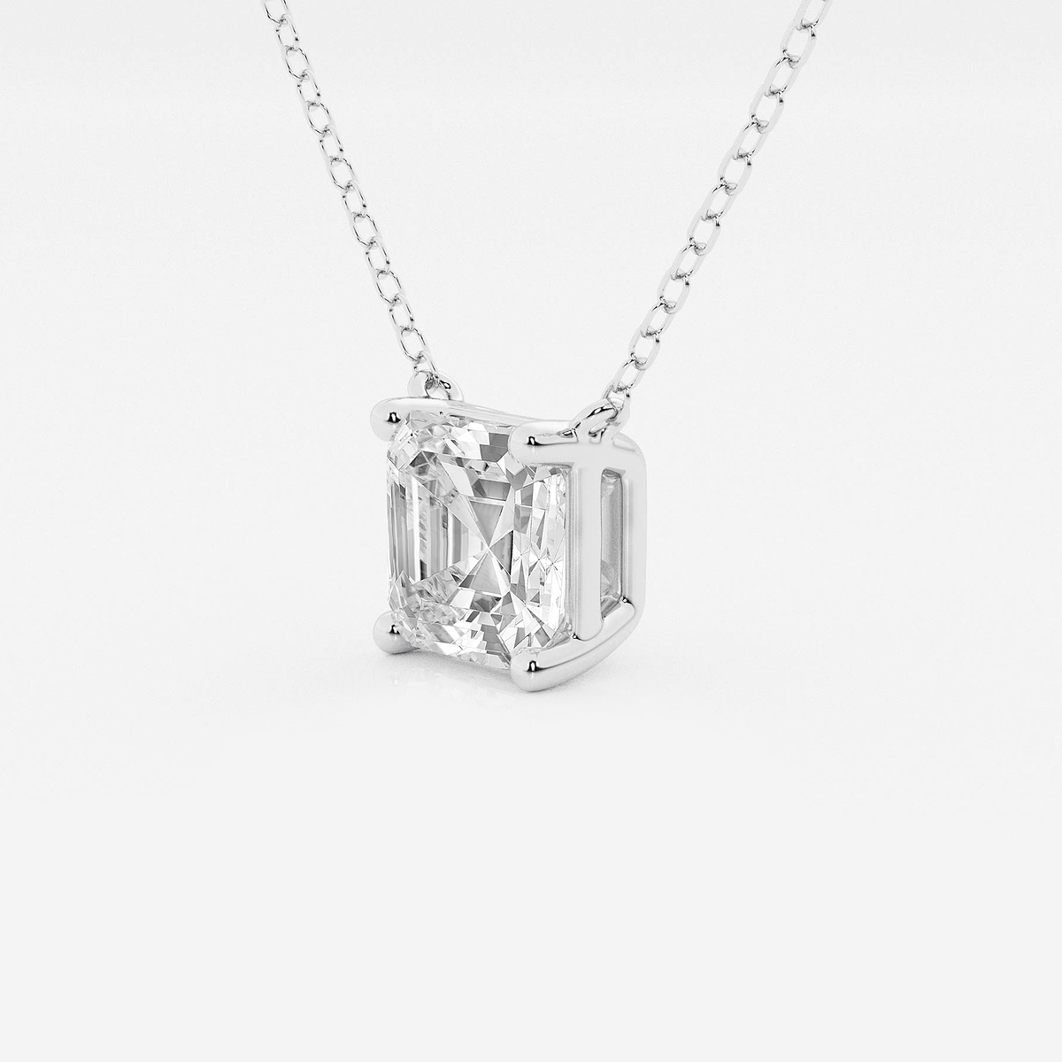 Additional Image 1 for  2 ctw Asscher Lab Grown Diamond Solitaire Pendant