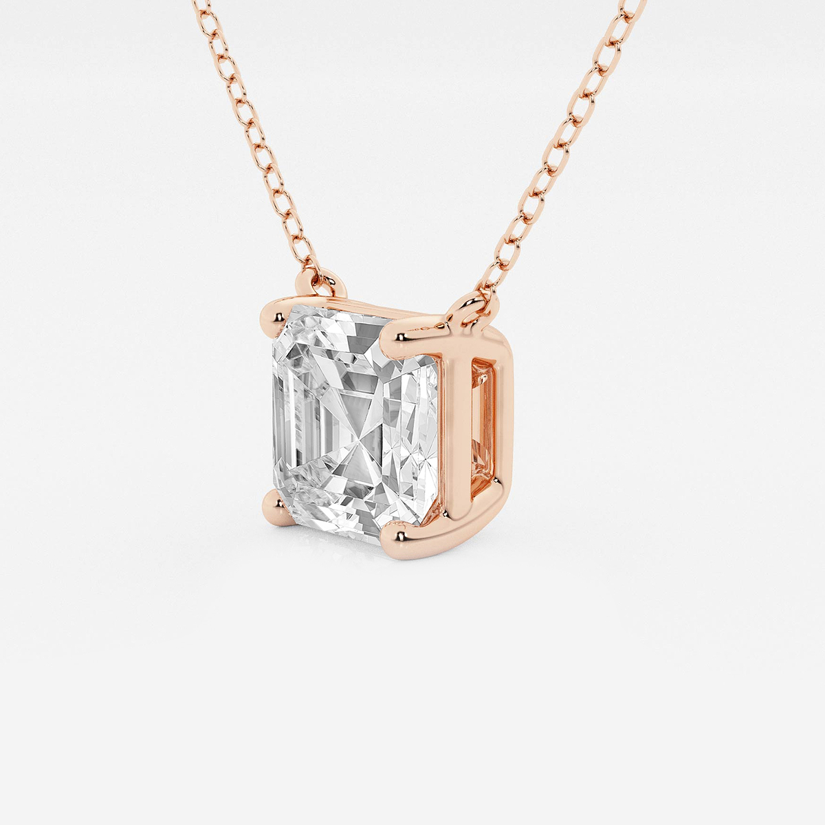Additional Image 1 for  3 ctw Asscher Lab Grown Diamond Solitaire Pendant