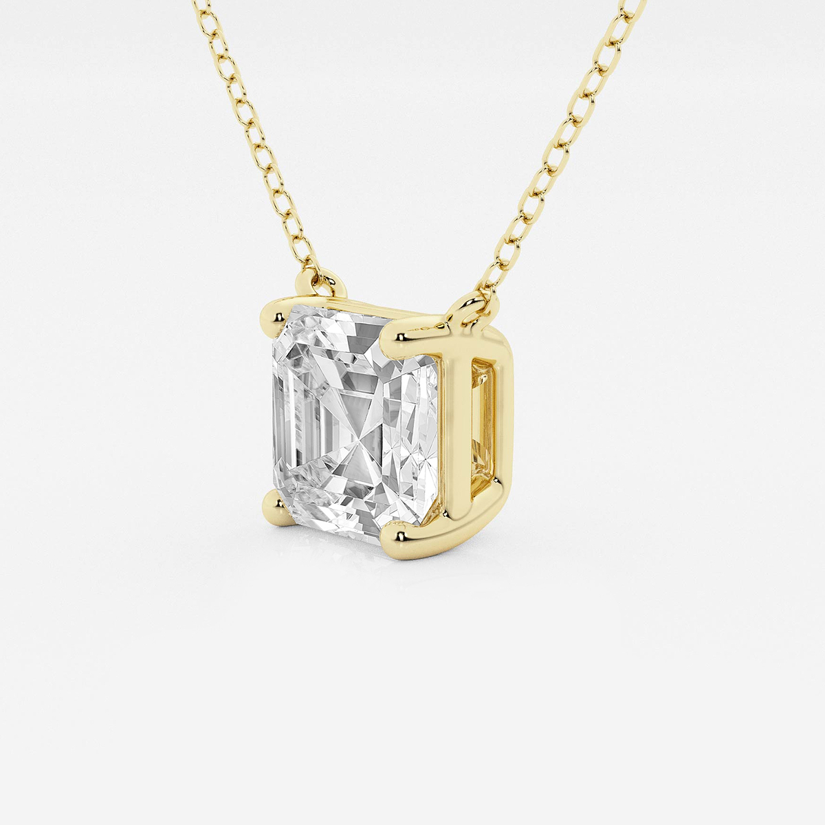 Additional Image 1 for  3 ctw Asscher Lab Grown Diamond Solitaire Pendant