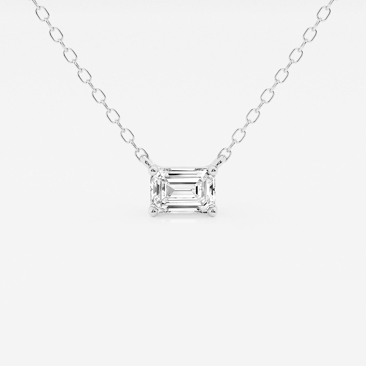 1/2 ctw Emerald Lab Grown Diamond Solitaire Pendant