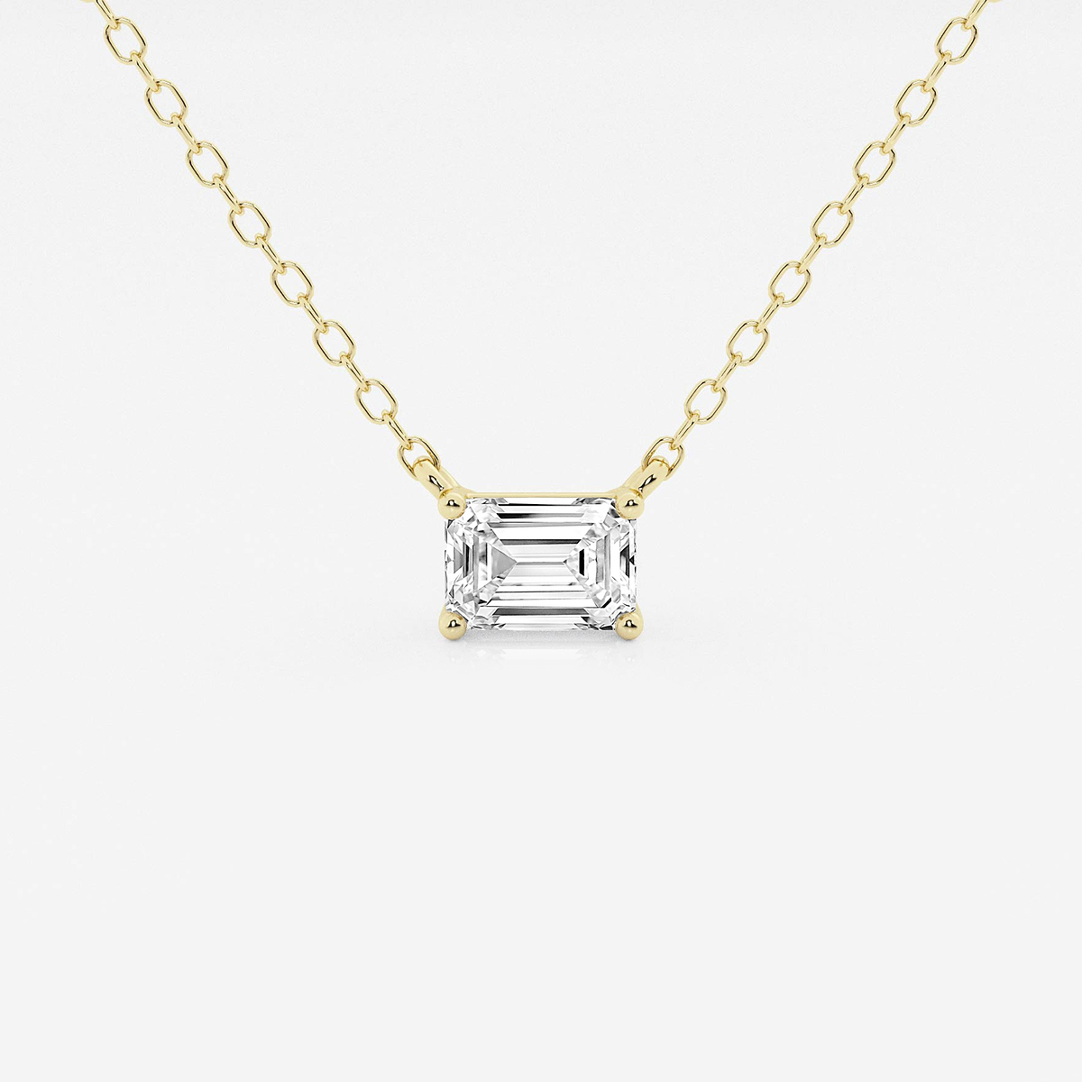 1/2 ctw Emerald Lab Grown Diamond Solitaire Pendant