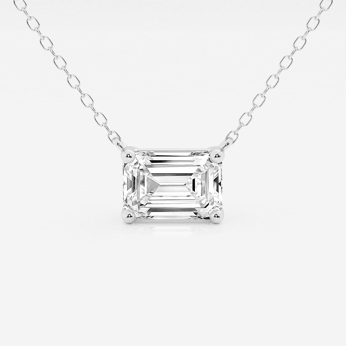 2 ctw Emerald Lab Grown Diamond Solitaire Pendant