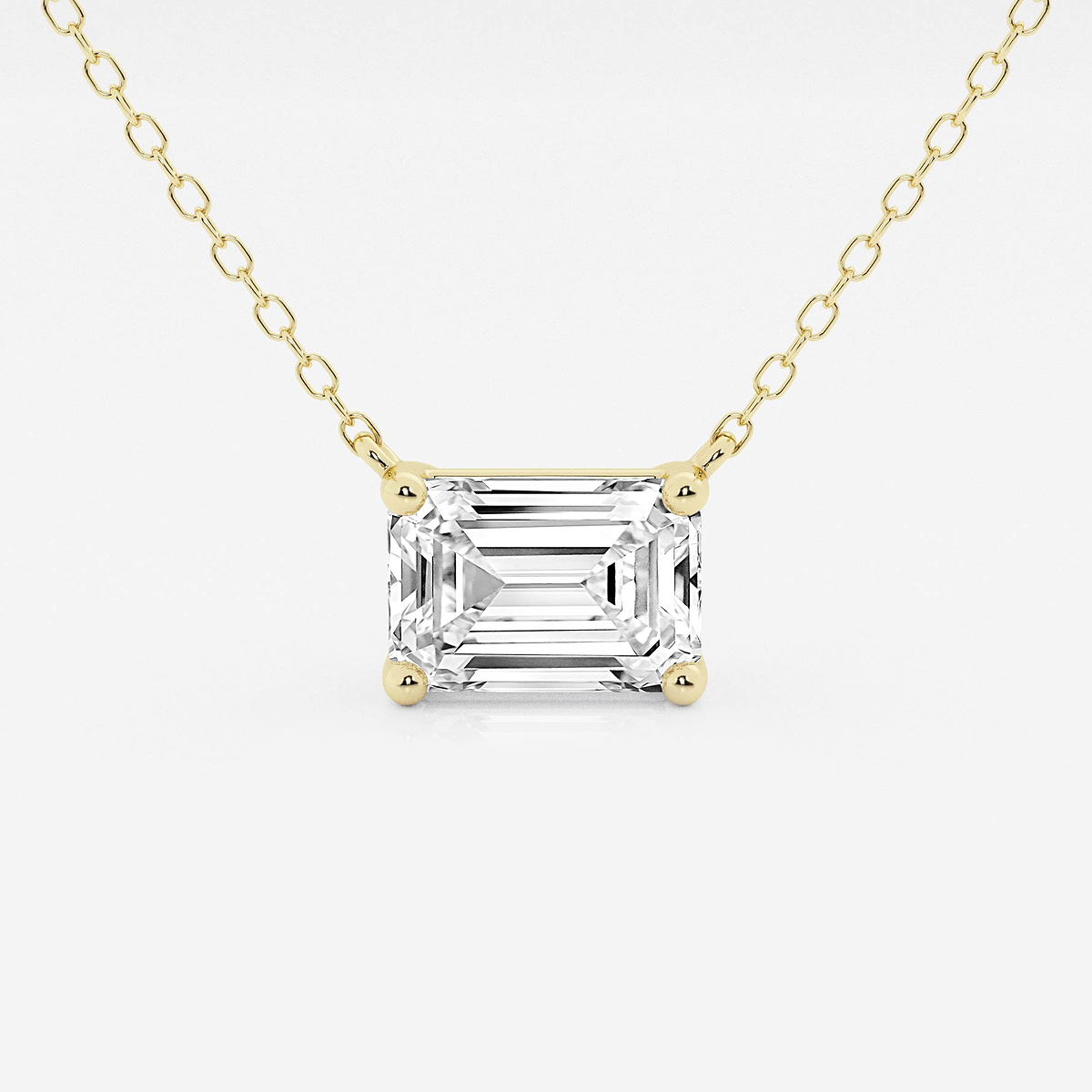 2 ctw Emerald Lab Grown Diamond Solitaire Pendant