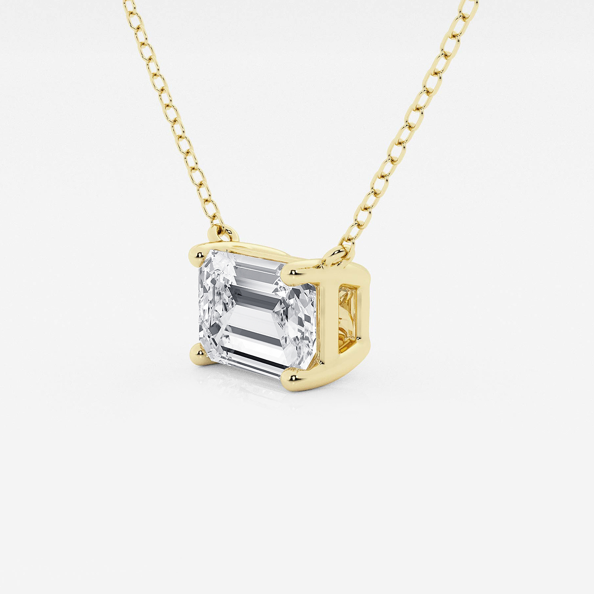 Additional Image 1 for  2 ctw Emerald Lab Grown Diamond Solitaire Pendant