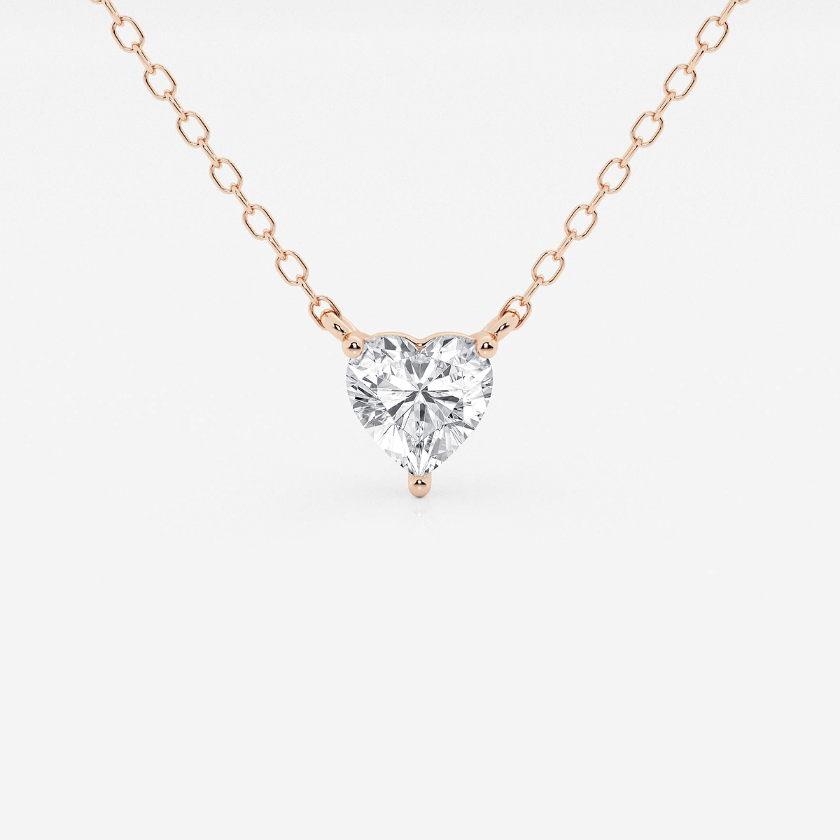1/2 ctw Heart Lab Grown Diamond Solitaire Pendant