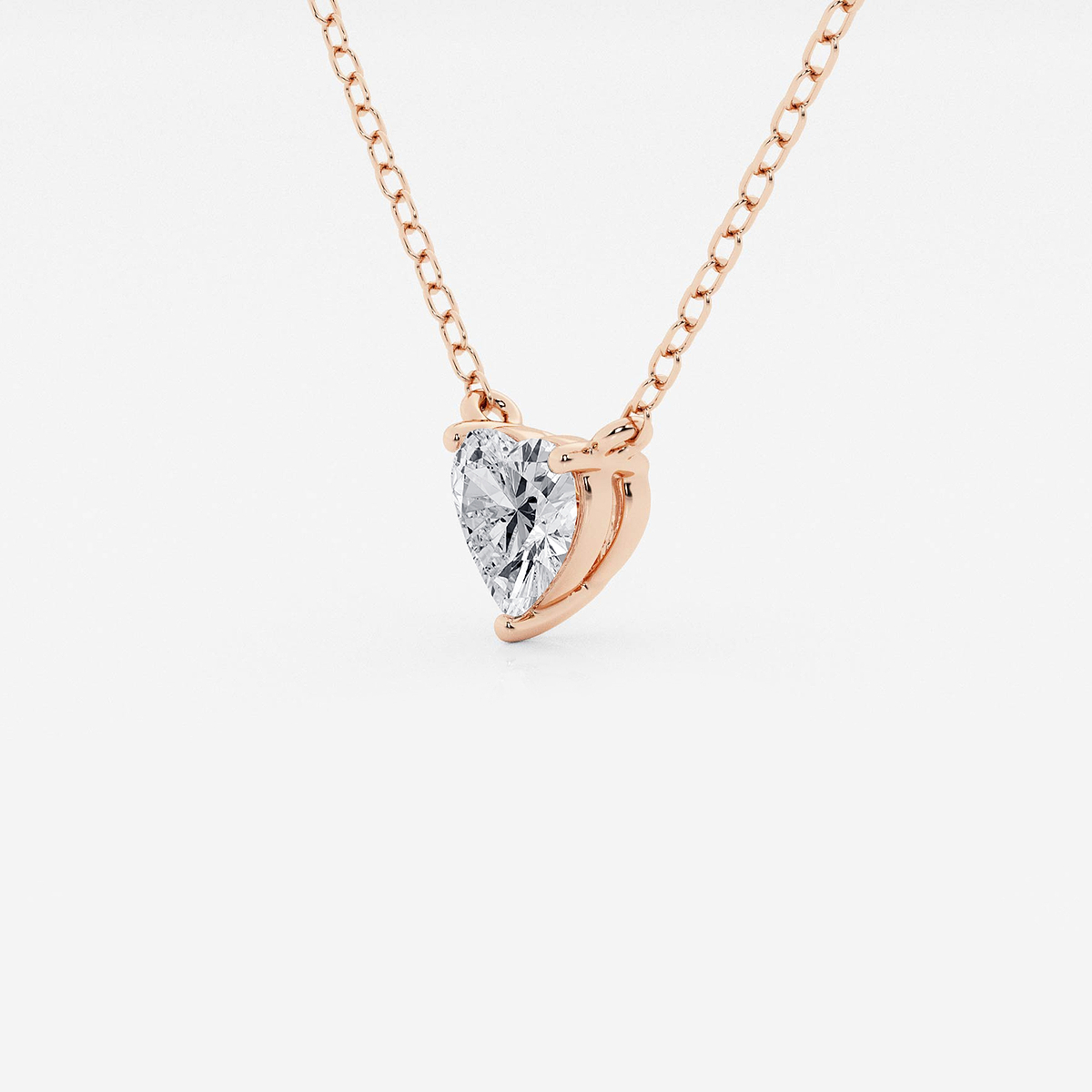 Additional Image 1 for  1/2 ctw Heart Lab Grown Diamond Solitaire Pendant