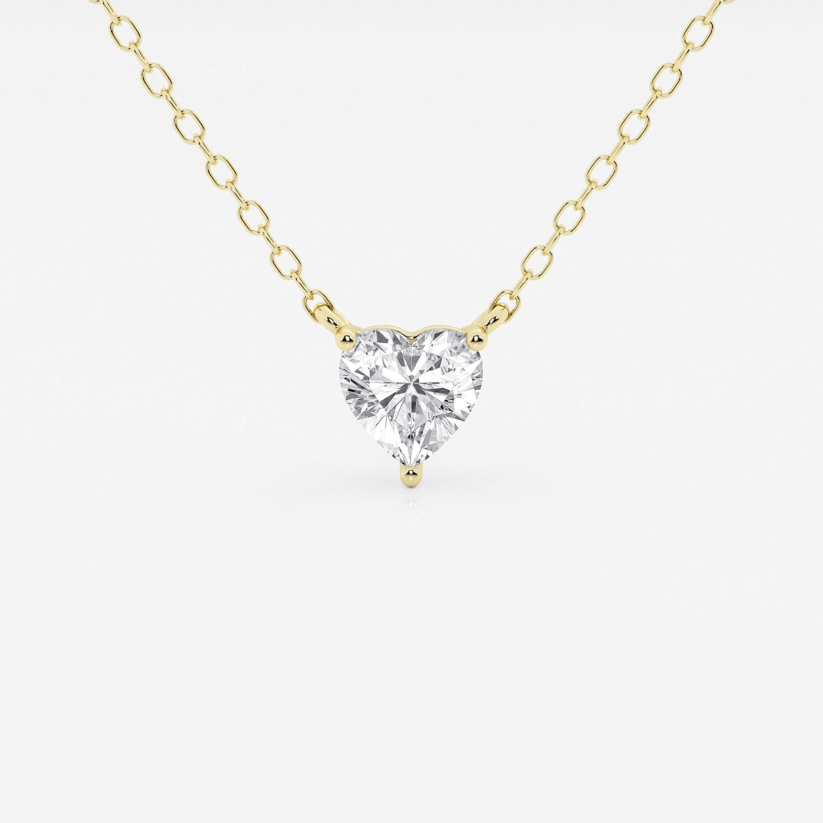 1/2 ctw Heart Lab Grown Diamond Solitaire Pendant