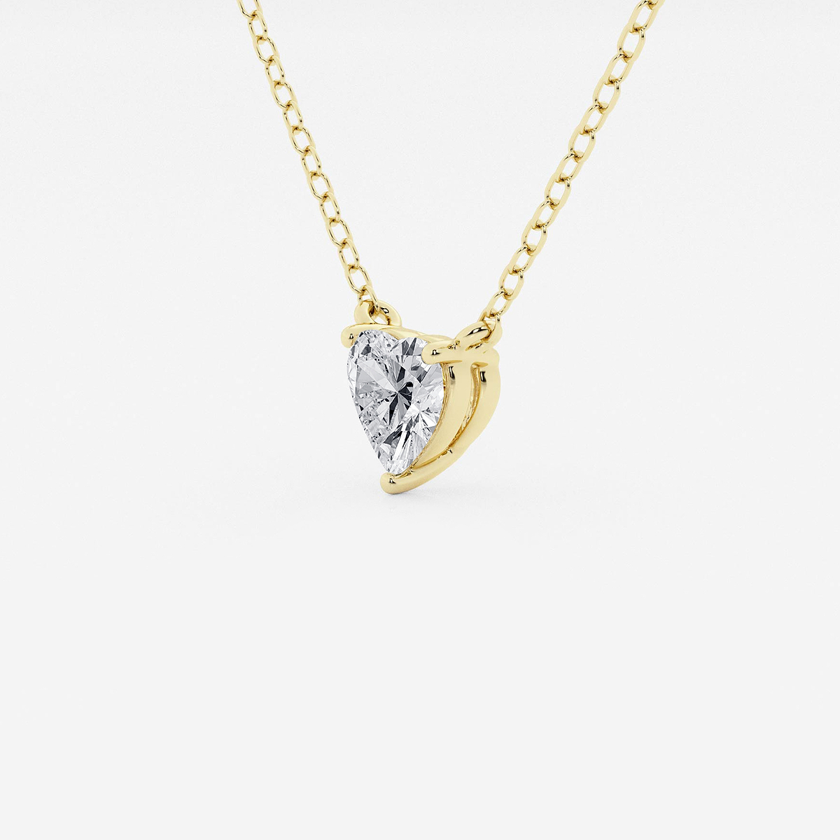 Additional Image 1 for  1/2 ctw Heart Lab Grown Diamond Solitaire Pendant