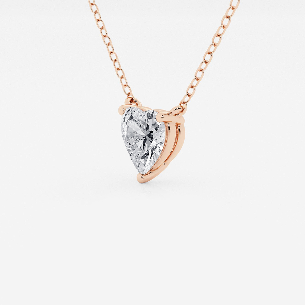 Additional Image 1 for  1 ctw Heart Lab Grown Diamond Solitaire Pendant