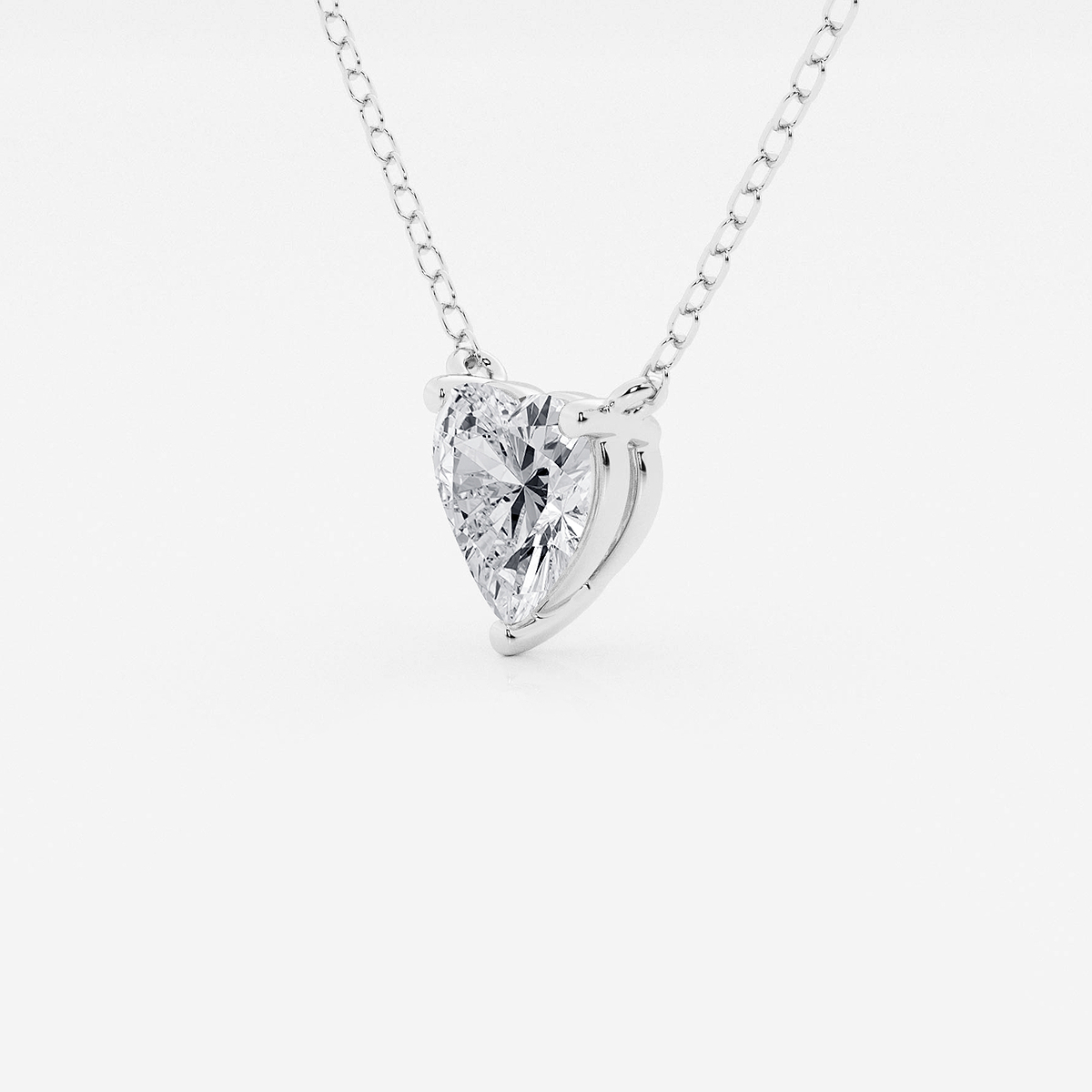 Additional Image 1 for  1 ctw Heart Lab Grown Diamond Solitaire Pendant