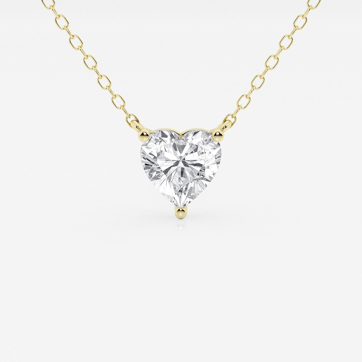 1 ctw Heart Lab Grown Diamond Solitaire Pendant