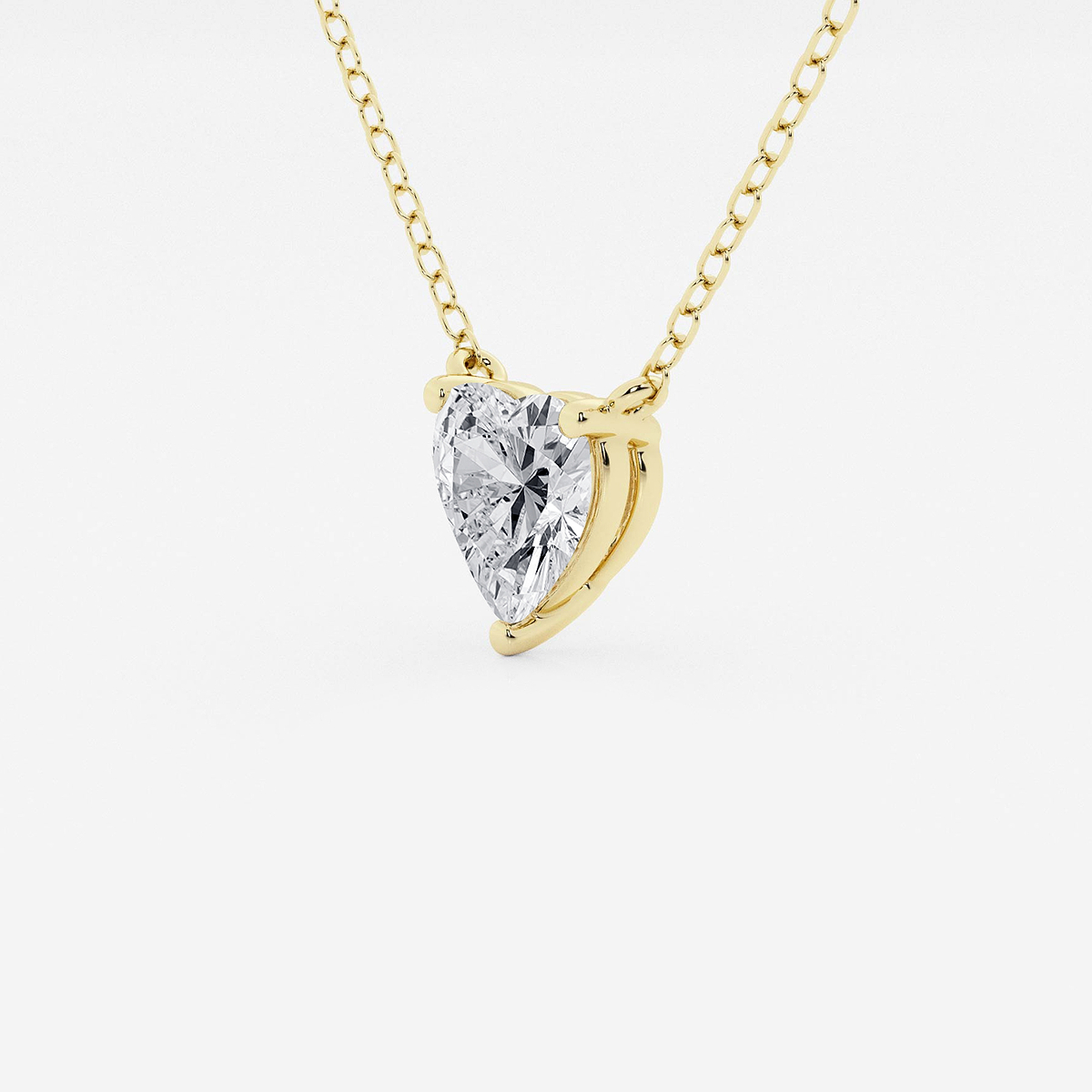 Additional Image 1 for  1 ctw Heart Lab Grown Diamond Solitaire Pendant