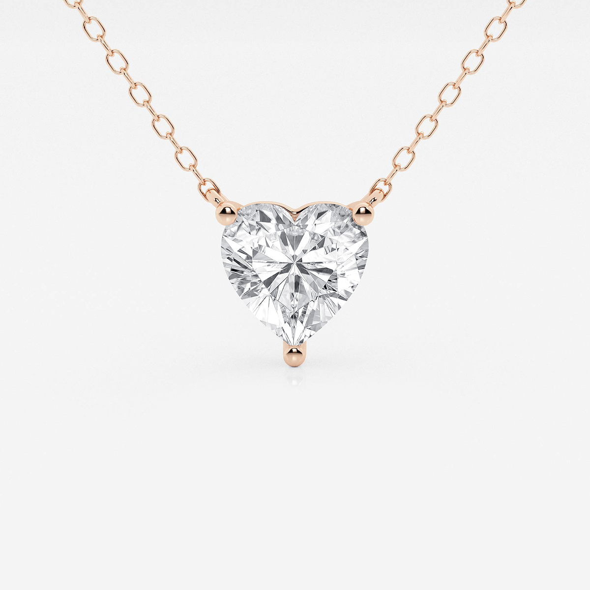 1 1/2 ctw Heart Lab Grown Diamond Solitaire Pendant