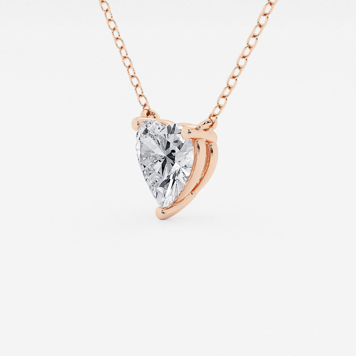 Additional Image 1 for  1 1/2 ctw Heart Lab Grown Diamond Solitaire Pendant