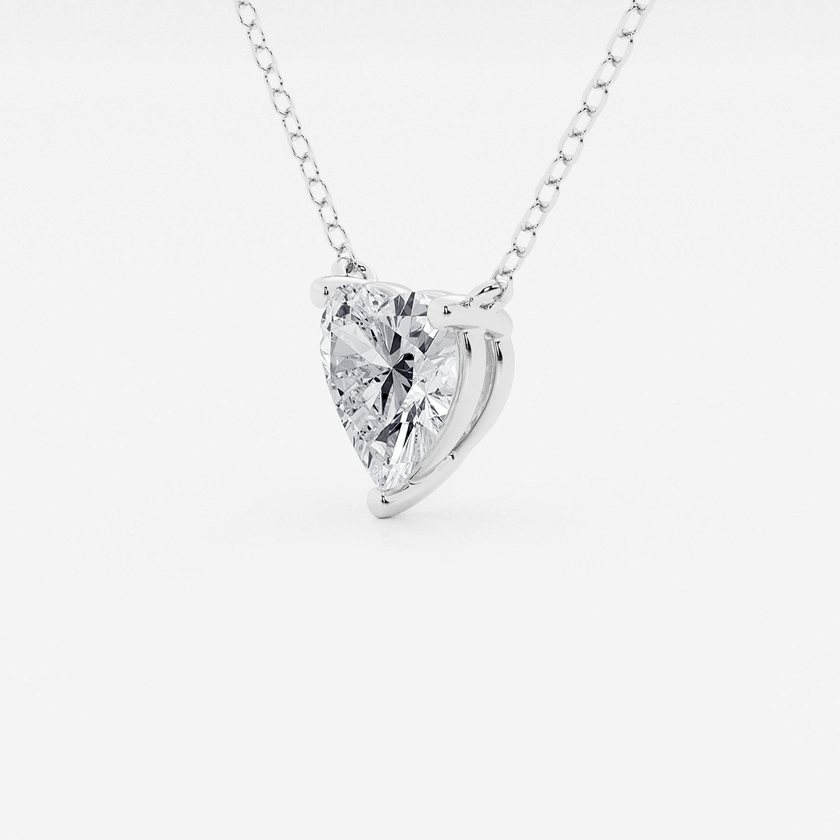 Additional Image 1 for  1 1/2 ctw Heart Lab Grown Diamond Solitaire Pendant