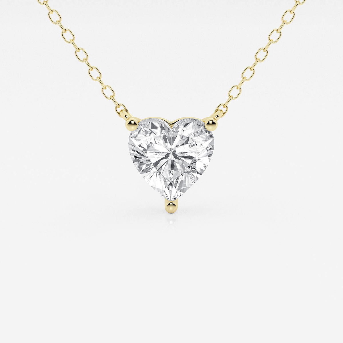 1 1/2 ctw Heart Lab Grown Diamond Solitaire Pendant