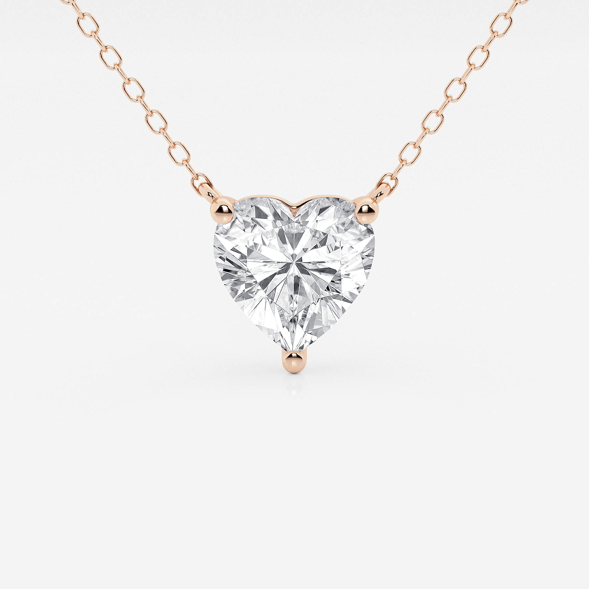 2 ctw Heart Lab Grown Diamond Solitaire Pendant