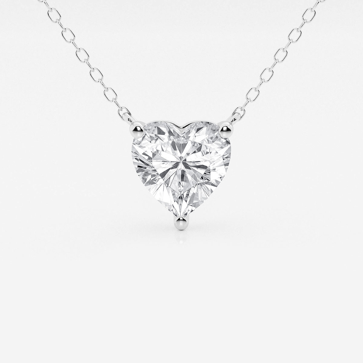 2 ctw Heart Lab Grown Diamond Solitaire Pendant