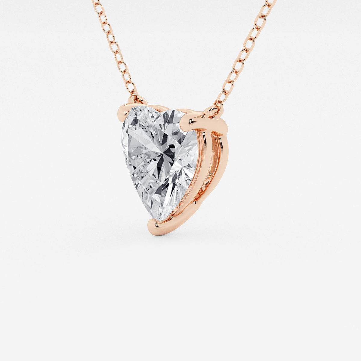 Additional Image 1 for  3 ctw Heart Lab Grown Diamond Solitaire Pendant